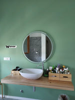 Piano lavabo in legno massello di frassino naturale con trattamento idrorepellente