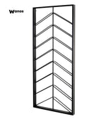 Portabottiglie da parete in metallo nero opaco