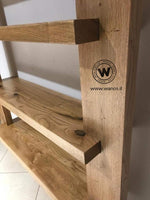 Libreria di design realizzata in legno massello nobile con cinque mensole