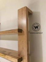 Libreria di design realizzata in legno massello nobile con cinque mensole