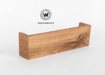 Applique da parete realizzato in legno massello di rovere - castagno naturale