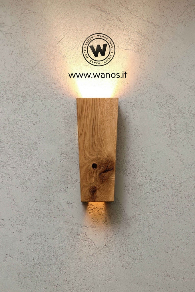 Lampadario di design realizzato in legno di castagno scortecciato irre –  Wanos Wood & Design
