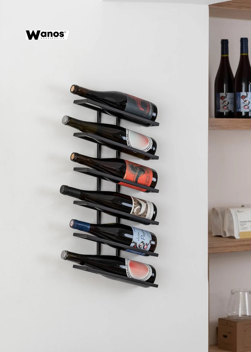 Portabottiglie di design da parete in metallo stile minimale