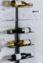 Portabottiglie da parete di design realizzato in metallo minimal