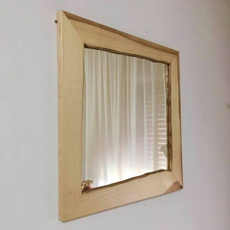 Specchio Con Cornice In Legno Massello Di Frassino