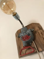 Applique da parete vintage con freno d'emergenza su base di noce nazionale