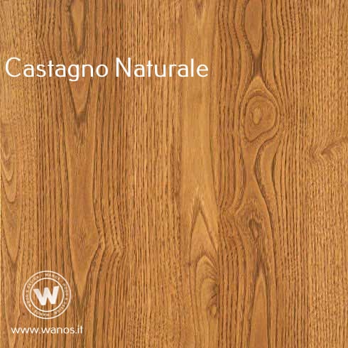 Design shelves made of solid chestnut wood on a metal structure