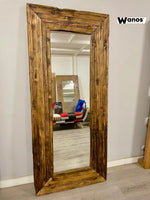 Design mirror with secular olive briar frame