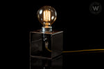Design table lamp in wrought iron "Mini Cube"
