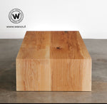 Coffee Table di design realizzato con legno massello di castagno invecchiato