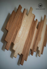 Design wall lamp made of noble solid wood with integrated led