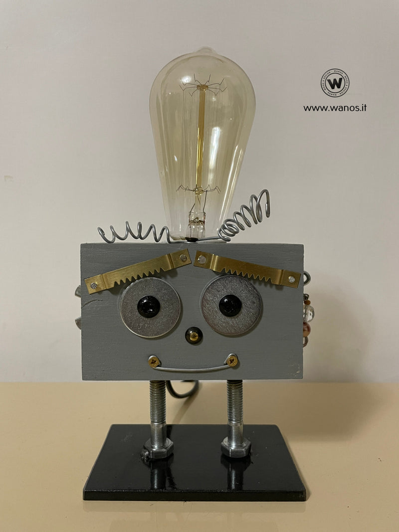 Robot lamp small "grey”