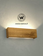 Wall light made of solid oak wood - natural chestnut