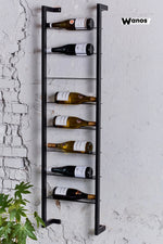 Portabottiglie da parete di design realizzato in metallo minimal