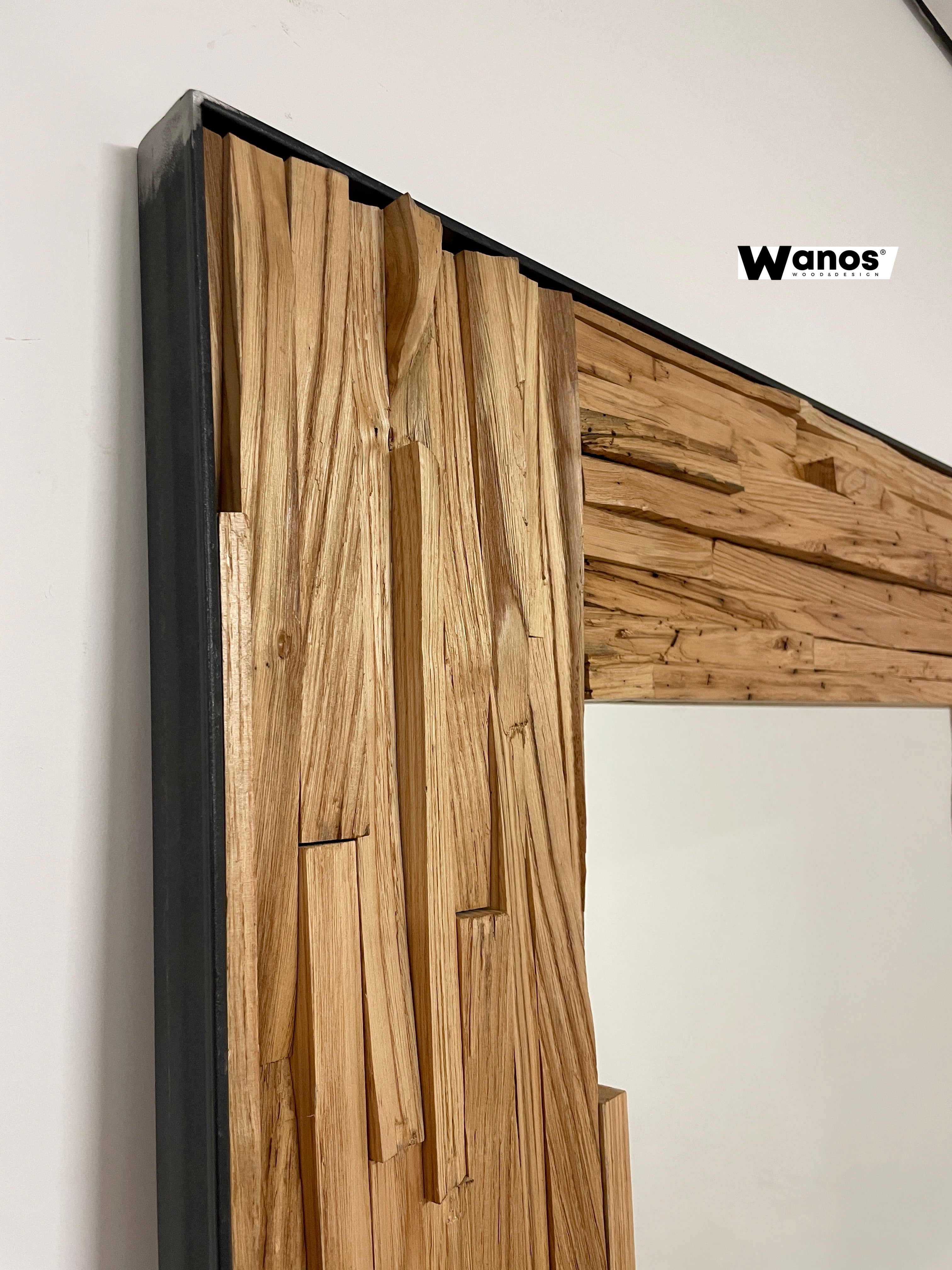 EMAISON Specchio decorativo da parete, 91,4 x 61 cm, con cornice in legno rustico, rettangolare, con 4 ganci per bagno, ingresso e camera da letto EMAISON Specchio decorativo da parete, 91,4 x 61 cm, con cornice in legno rustico, rettangolare, con 4 ganci per bagno, ingresso e camera da letto