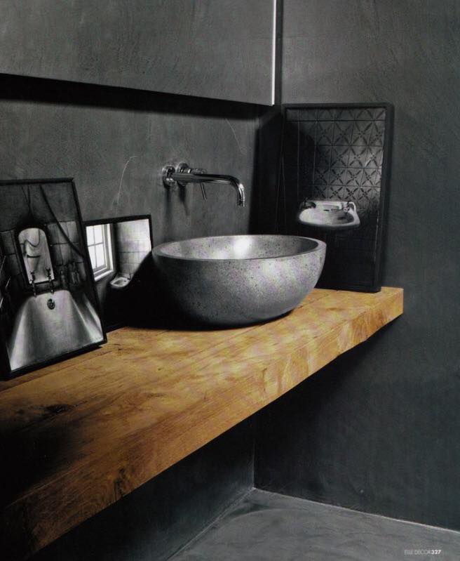 Piano lavabo in legno massello di castagno refilato – Wanos Wood & Design