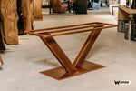 Metal structure for table with minimal design