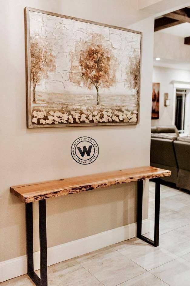 Tavolo Consolle ingresso in legno massello di faggio 140 x 45 x 90H