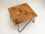 Coffee table in solid wood and modern style wrought iron