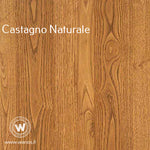 Comodino di design realizzato  in metallo e ripiano in legno legno massello di castagno naturale  .